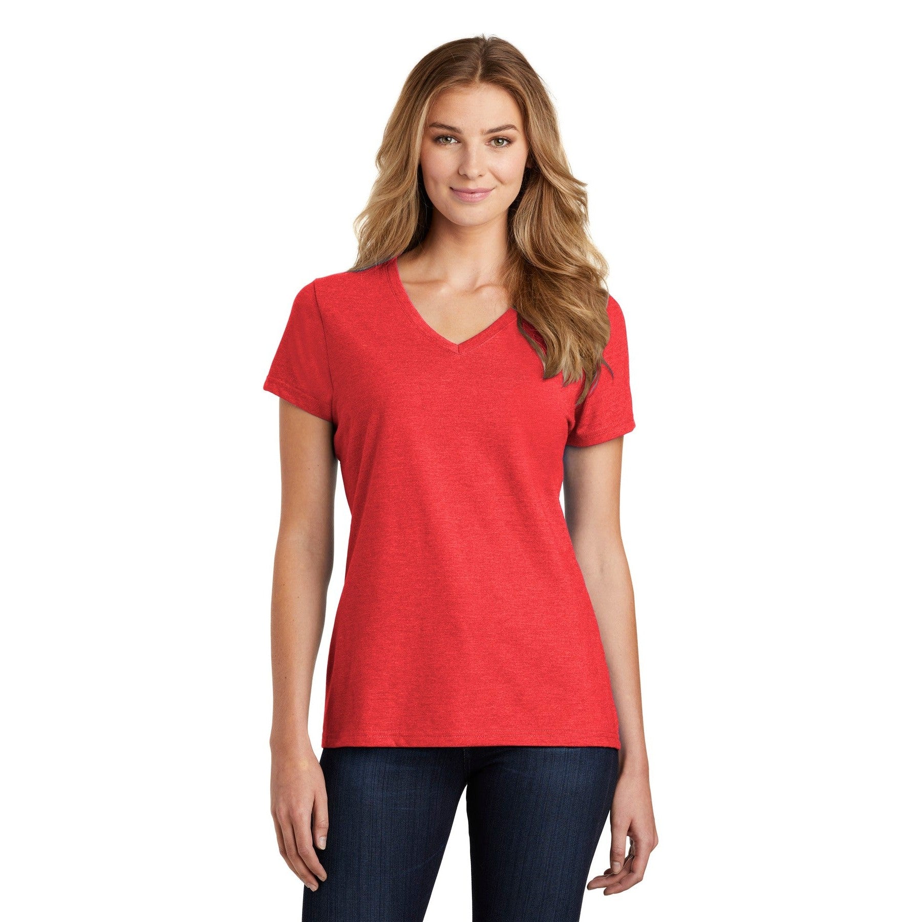Port & Company-Port & Company ® Women's Fan Favorite ™ Blend V-Neck Tee. LPC455V-MedTech-3